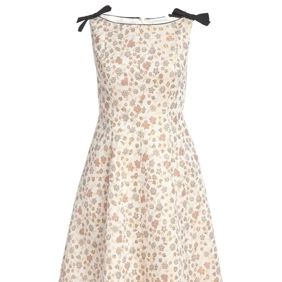 Markarian Thetis Bow-Embellished Floral Midi Dress - Picture 2 of 7